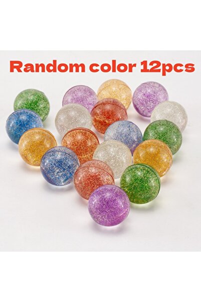 Choice 12pcs random 12pcs 30MM Glitter Bouncy Ball - Kids Boys Girls Toys Bal...