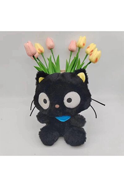 Choice دمية قطة شوكولاتة سوداء كرتونية بحجم 25 سم، مصنوعة من القطيفة الناعمة،...