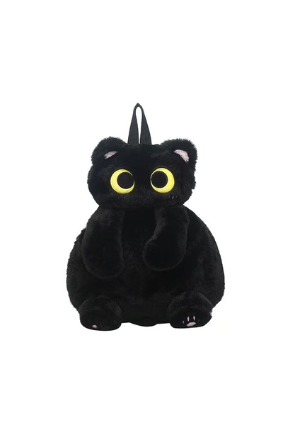 Choice black cat backpack Black Cat Backpacks Big Eyes Kitten Doll Plush Kawa...