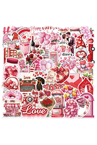 Choice 50 قطعة من ملصقات هدايا عيد الحب الرومانسية الكرتونية الحمراء اللطيفة ...