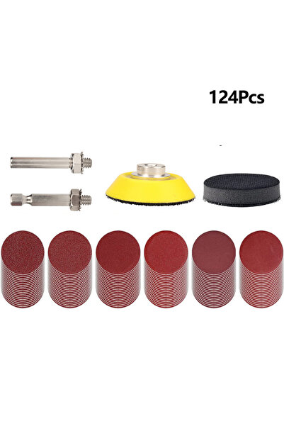 Choice 50mm 124Pcs 124/64Pcs 2 Inch Around Sandpaper Sanding Disc 80-2000 Gri...