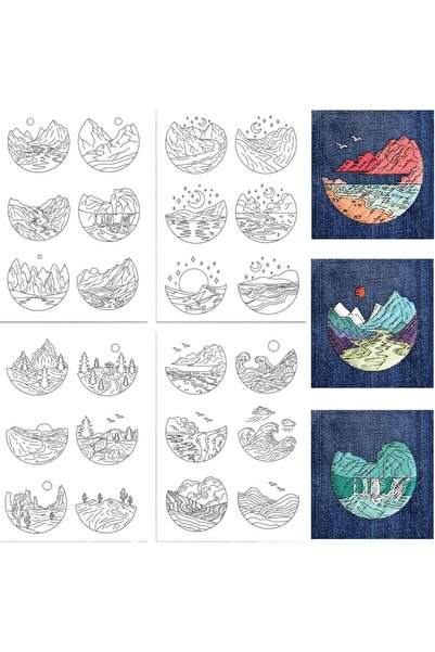 Choice 4 Sheets 4 Sheets Water Soluble Stabilizer Embroidery Pattern, Sticky ...