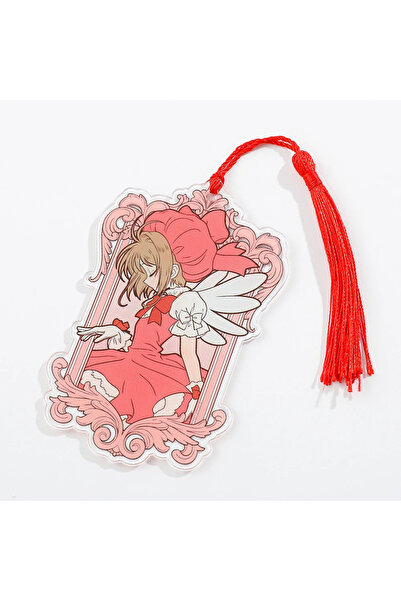 Choice SQ1089 فاصل كتاب كرتوني مستوحى من شخصية ساكورا، مزين بشرابات، من أدوات...