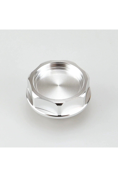 choice2 غطاء زيت محرك السيارة الفضي، قطعة واحدة، مصنوع من الألومنيوم، غطاء خز...