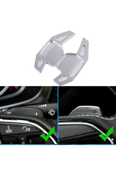 Choice ذراع تبديل السرعات الفضي لعجلة قيادة السيارة لأودي A1 A7 A3 A4 A5 A6 A...