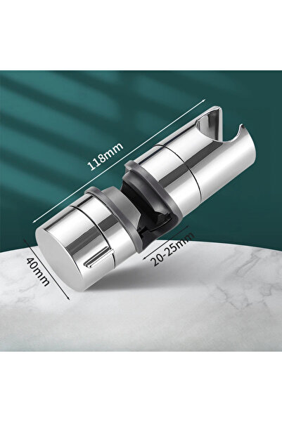 Choice silver 1pc Universal Shower Head Holder Adjustable 18~25mm ABS Chrome ...