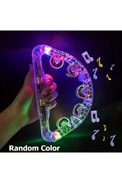 Choice أضواء ملونة كبيرة وامضة، طبلة LED شفافة، طبلة موسيقية يدوية مضيئة وامضة