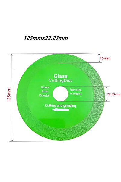 Choice4 قطعة واحدة 125 × 22.23 مم، من 1 إلى 5 قطع، شفرة قطع زجاج ماسية 100/11...