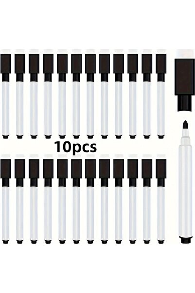 Choice ١٠ أقلام سبورة بيضاء برأس فرشاة - كتابة سلسة وسهلة التنظيف، مثالية للف...