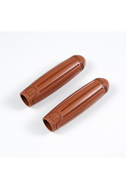 Choice Bronw Retro Vintage Japanese Bike Grips, Curved Handlebar Grips for Ol...