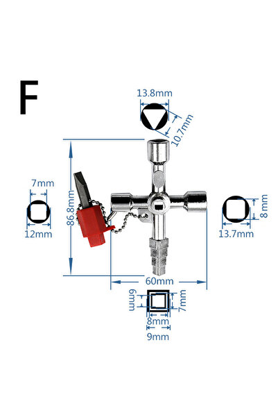 Choice3 مفتاح ربط مربع متعدد الوظائف على شكل مثلث من سبيكة عالمية لكأس المصعد...