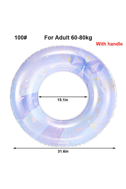 Choice حلقة سباحة قابلة للنفخ Blue-100، حلقة سباحة للنساء، عوامات حمام سباحة،...