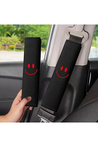Choice Red smiley face 2PCS Car Seat Belt Shoulder Cover with Smiling Face Pa...