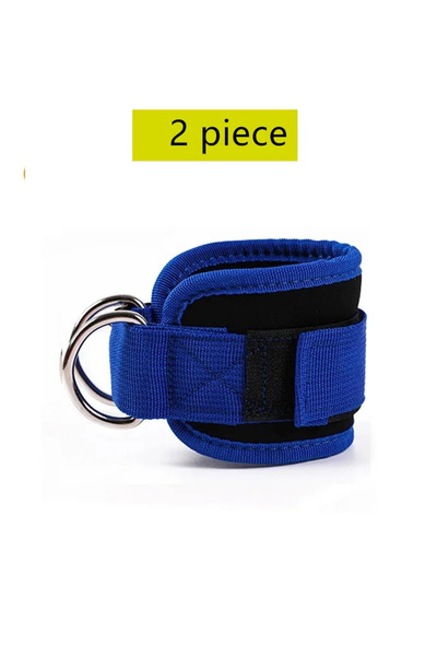 Choice blue 2piece Cable Ankle Straps Double D-Ring Ankle Cuffs For Gym Worko...