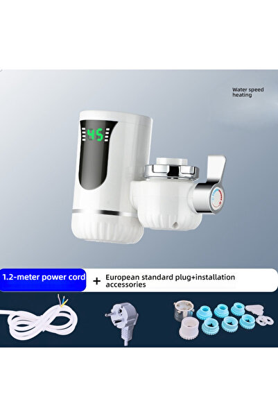 Choice صنبور سخان مياه كهربائي لحوض المطبخ، بمقبس أوروبي، يوفر ماءً ساخناً فو...