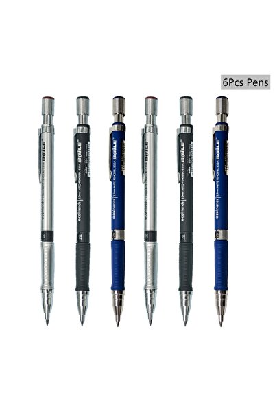 Choice مجموعة أقلام رصاص ميكانيكية مكونة من 6 قطع، مقاس 2.0 مم، مع عبوة إعادة...