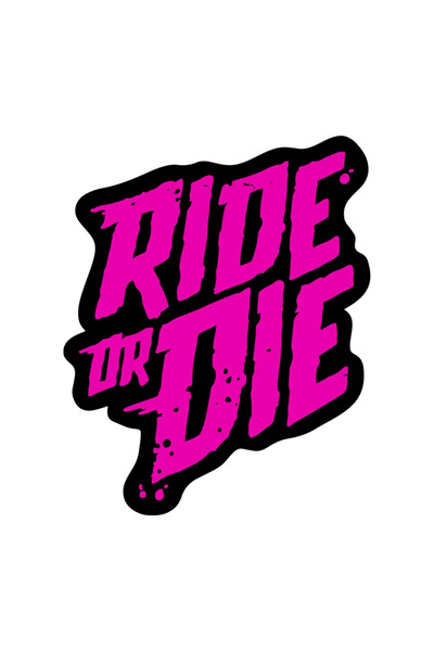 Choice ملصقات إطار دراجة هوائية وردية اللون، مقاس 5.6×7 سم، بتصميم "Ride or D...