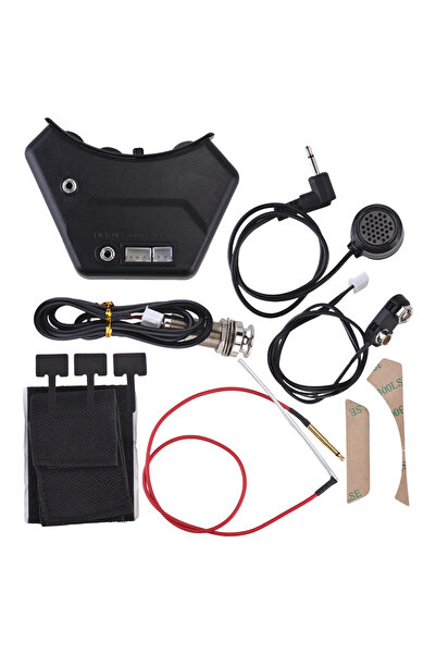 Choice جيتار صوتي أسود من ساوند هانتر، مزود بفتحة صوتية، لاقط كهرضغطية نشطة، ...