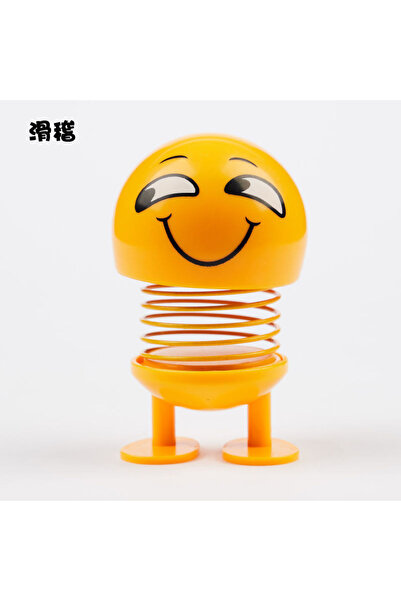 Choice C قطعة واحدة دمى بوجه مبتسم زنبركي بتعابير مضحكة متنوعة مع سيارة، تهتز...