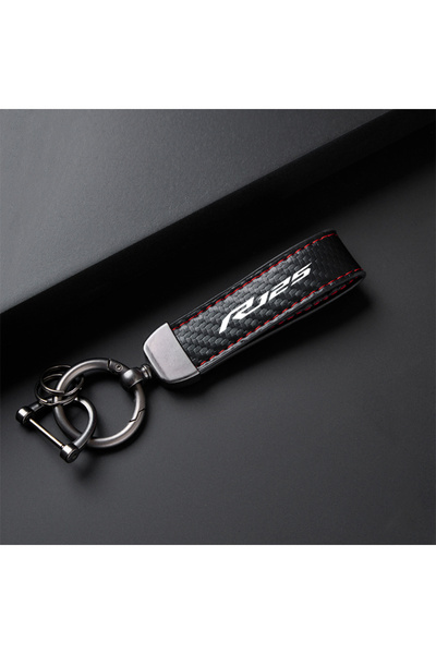 Choice Red New fashion motorcycle carbon fiber leather rope Keychain key ring...