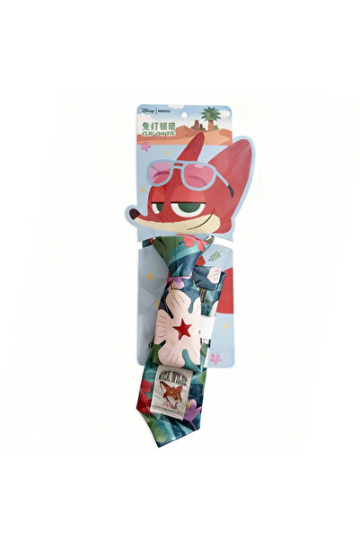 Choice ربطة عنق بمشبك لشخصية نيك وايلد من فيلم ديزني زوتوبيا 2، بنقشة كرتونية...