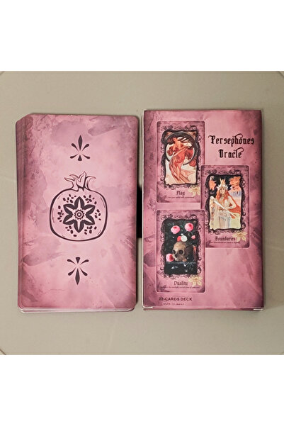 Choice مجموعة بطاقات أوراكل حمراء مكونة من 22 قطعة، بطاقات أوراكل بيرسيفوني، ...