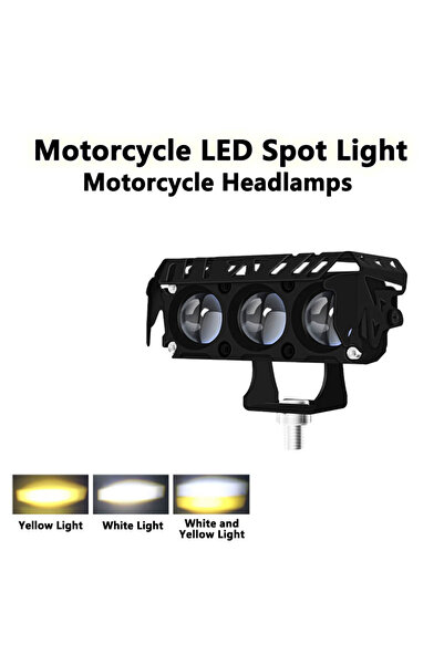 choice2 1PC 1/2PCS Motorcycle LED Spot Light Dual Color Hi/Low Beam Fog Lamps...