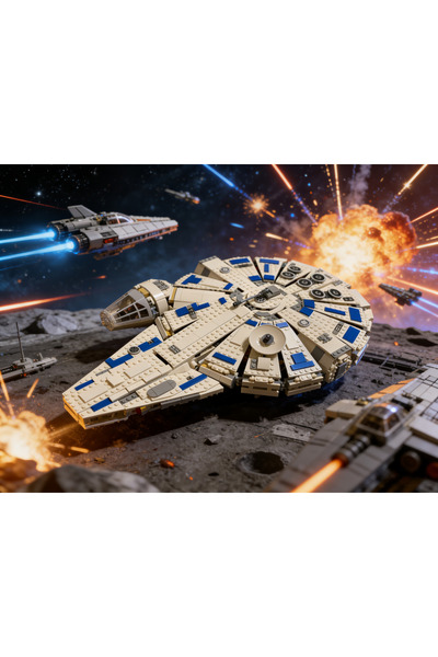 Choice مجموعة بناء سفينة الفضاء ميلينيوم فالكون، 1149 قطعة، موديل 75212، للبا...