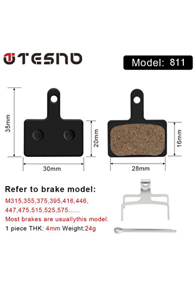 Choice وسادات فرامل قرصية شبه معدنية من السيراميك الراتنجي للدراجات من تيسنو ...