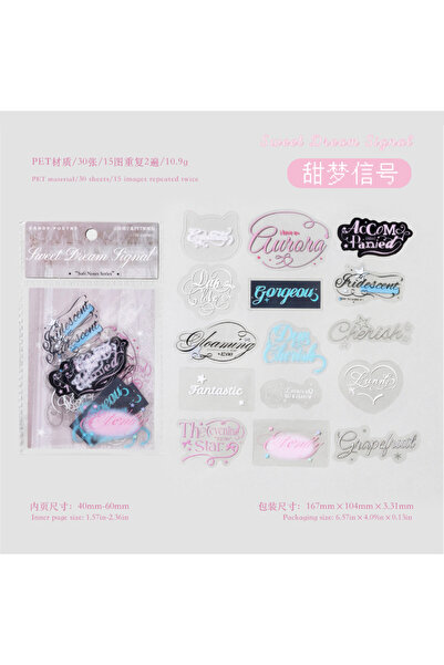 Choice3 D 30 قطعة من ملصقات المذكرات الناعمة من سلسلة كاواي إنس الإنجليزية PE...