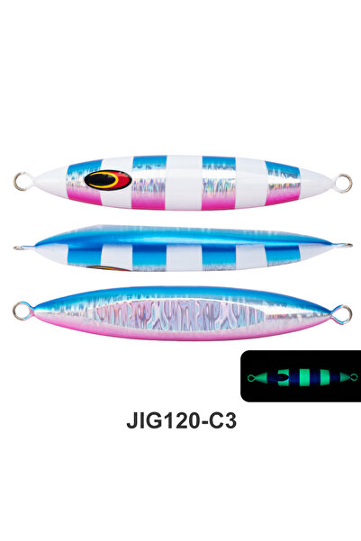 Choice طعم صيد معدني مضيء J120-C3 TEASER J120 بوزن 300 غرام، مناسب لصيد الأسم...
