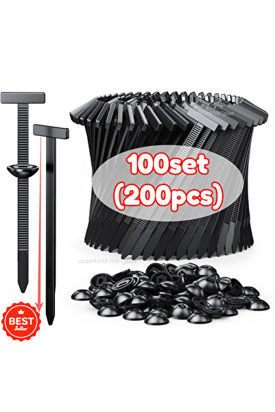 Choice7 مجموعة من 100 مشبك ربط كابلات نايلون متعدد الاستخدامات، مشبك ربط كابل...