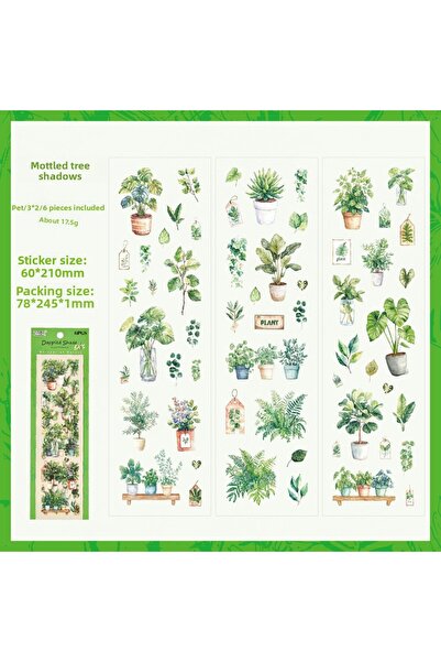 Choice3 مجموعة من 6 أوراق ملصقات مقطوعة مسبقًا بتصميم نباتات الفاكهة، مناسبة ...