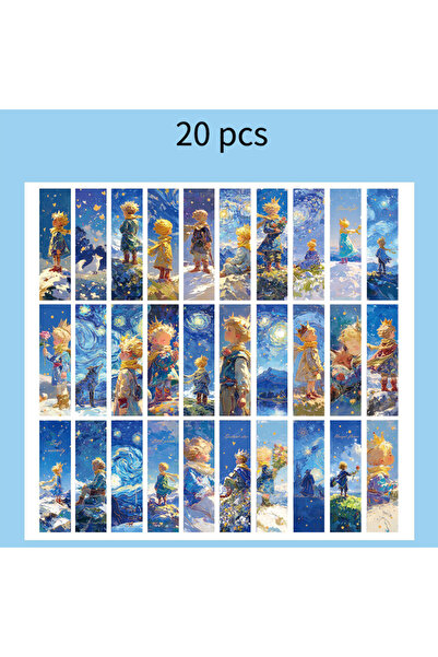 Choice 2 مجموعة من 30 قطعة من فواصل الكتب ذات طابع الأمير الصغير، برسومات كلا...