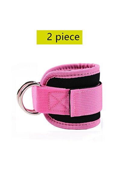 Choice Pink 2piece Cable Ankle Straps Double D-Ring Ankle Cuffs For Gym Worko...