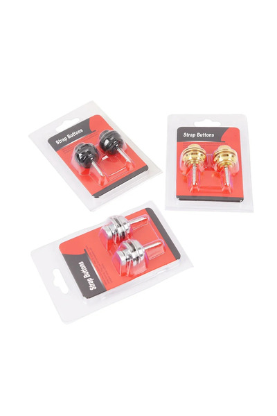 Choice1 Black Professional 2 Pieces/Set Flat Head Quick Fix Metal Guitar Stra...