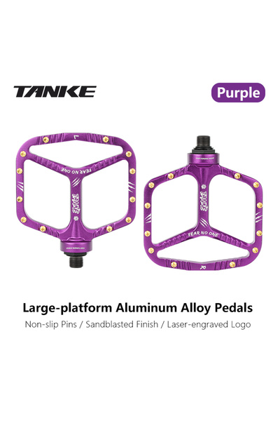 Choice دواسات دراجة جبلية من TANKE باللون الأرجواني - دواسات دراجة خفيفة الوز...