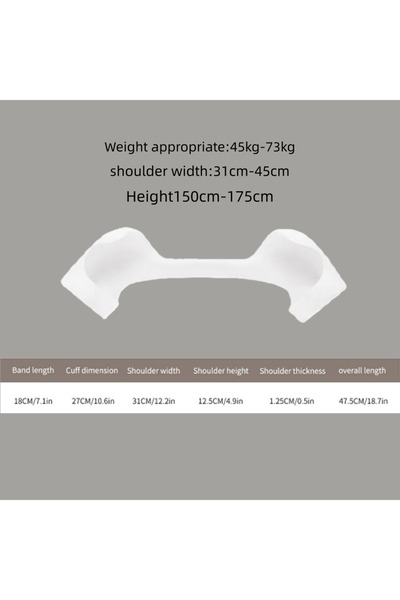 Choice حزام ظهر من السيليكون الأبيض، وسادة كتف شفافة غير مرئية؛ لرفع مستوى ال...