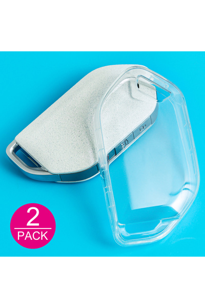 Choice3 غطاءان لمفاتيح السيارة (شفافان) رفيعان، مع سلسلة، مناسبان لسيارات كيا...