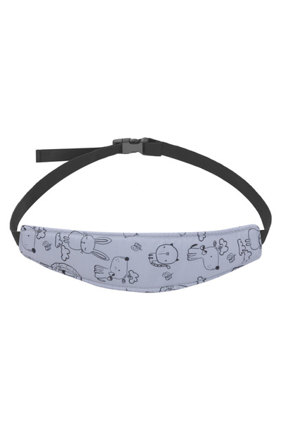 Choice مقعد سيارة للأطفال رمادي اللون، دعامة رأس، حزام تثبيت لعربة الأطفال، ق...