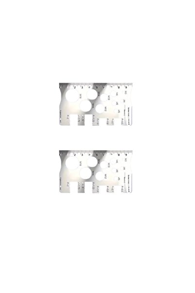 Choice قطعتان من مسطرة قياس براغي M3-M18، مصنوعة من الفولاذ المقاوم للصدأ، بق...