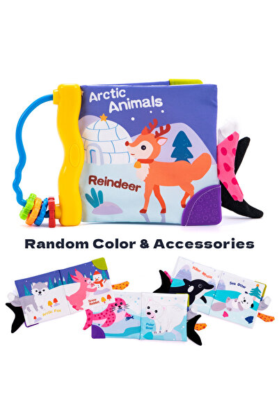 Choice3 كتاب قماشي ناعم للأطفال من فورست بيبي، مزين بنقوش وألوان زاهية، ألعاب...