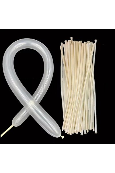 Choice 50PCS Transparent 20/50/100pcs 260 Clear Long Balloons, Thickening Ski...