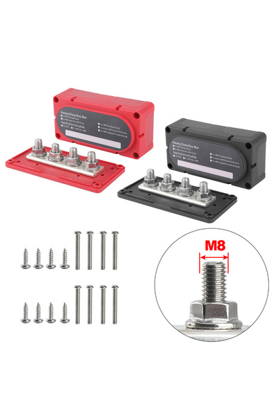 Choice1 وحدة توزيع طاقة شديدة التحمل M8 12-48 فولت 300 أمبير، تصميم قضيب توصي...