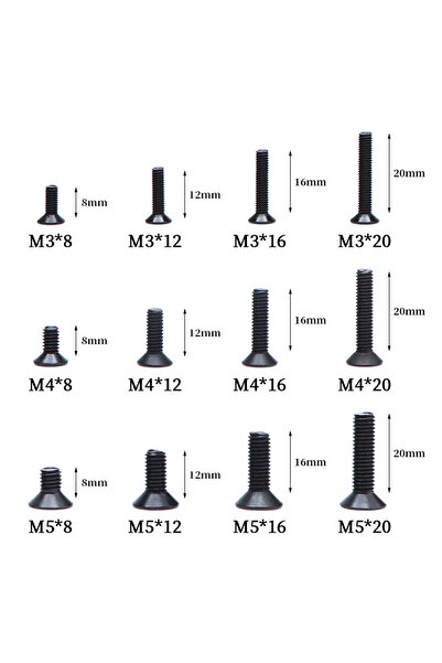 Choice17 20 قطعة من براغي سداسية من الفولاذ الكربوني الأسود M4x16، 20 قطعة من...