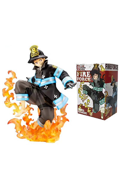 BANDAI مجسم شينرا كوساكابي من أنمي قوة النار، مع علبة، بطول 16 سم، بتأثيرات د...