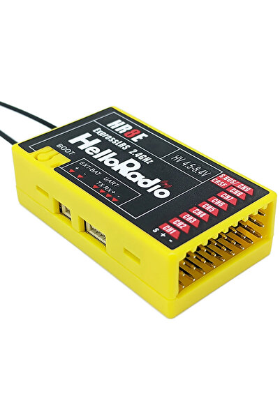 Choice جهاز استقبال HelloRadio HR8E ELRS PWM ذو 9 قنوات، أصفر اللون، قطعة واح...