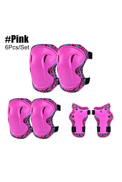 Choice مجموعة واقيات الركبة والكوع للأطفال/الشباب من M Pink-6PCS، 6 قطع، معدا...