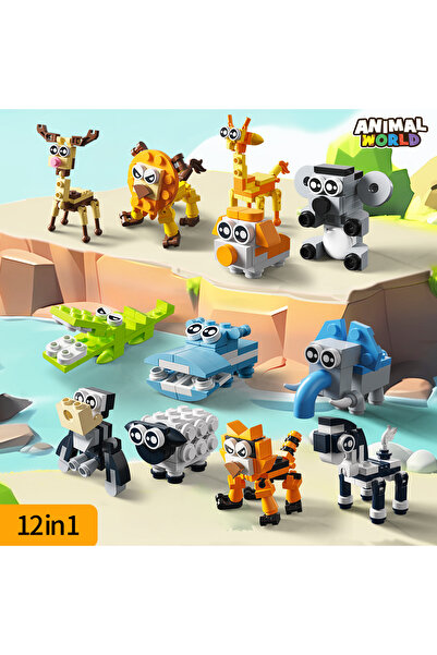 Choice مجموعة ألعاب تعليمية للأطفال مكونة من 12 قطعة على شكل حيوانات، هدية مث...