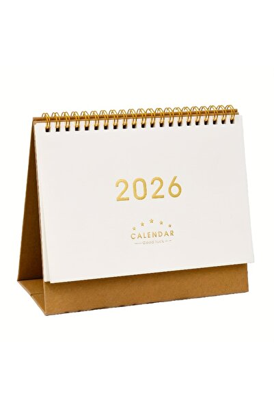 Choice مخطط تقويم مكتبي كبير الحجم باللون البيج، بتصميم كلاسيكي، لعامي 2025-2...